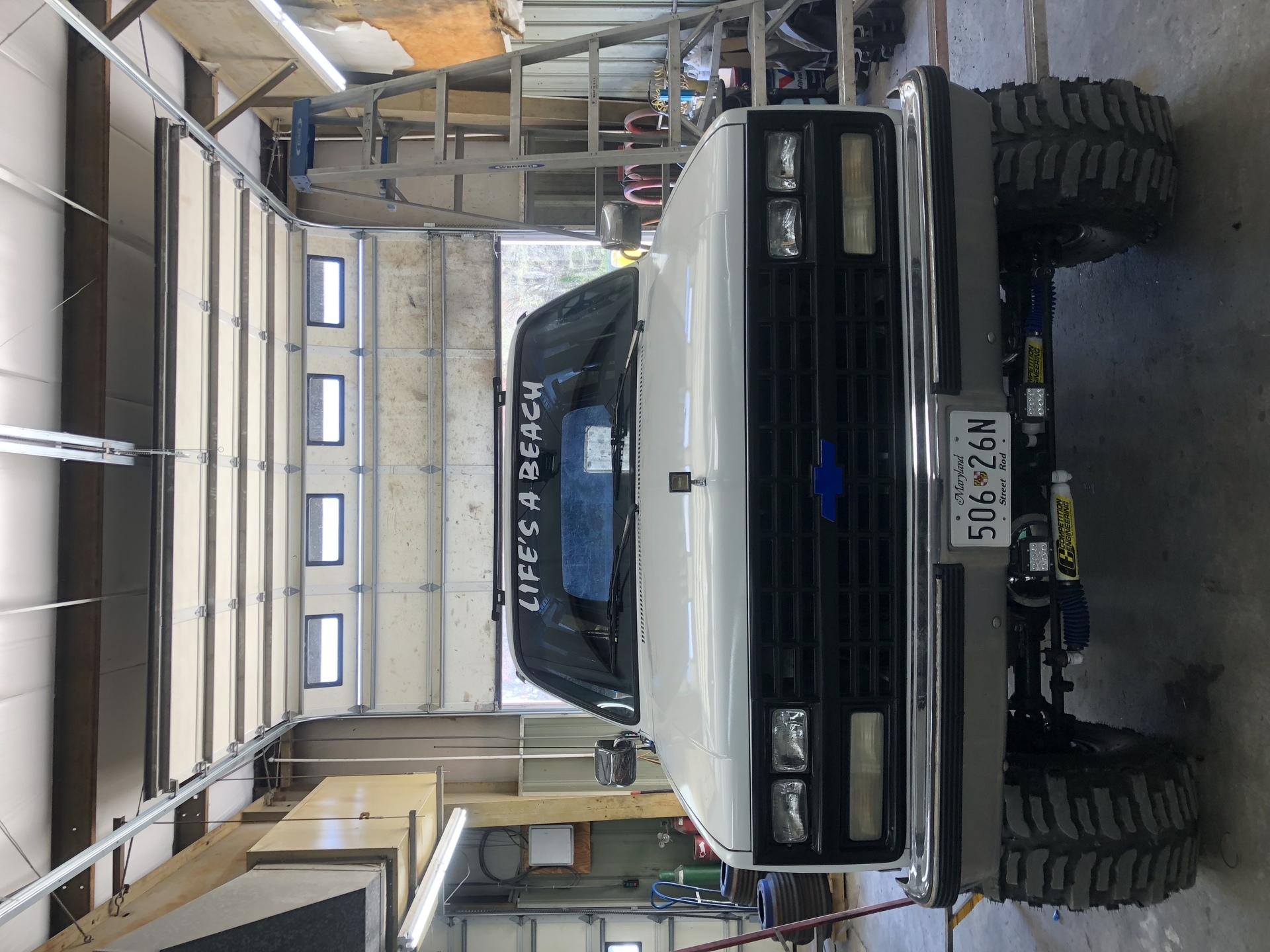 Timothy's photograph of their Vinyl Lettering