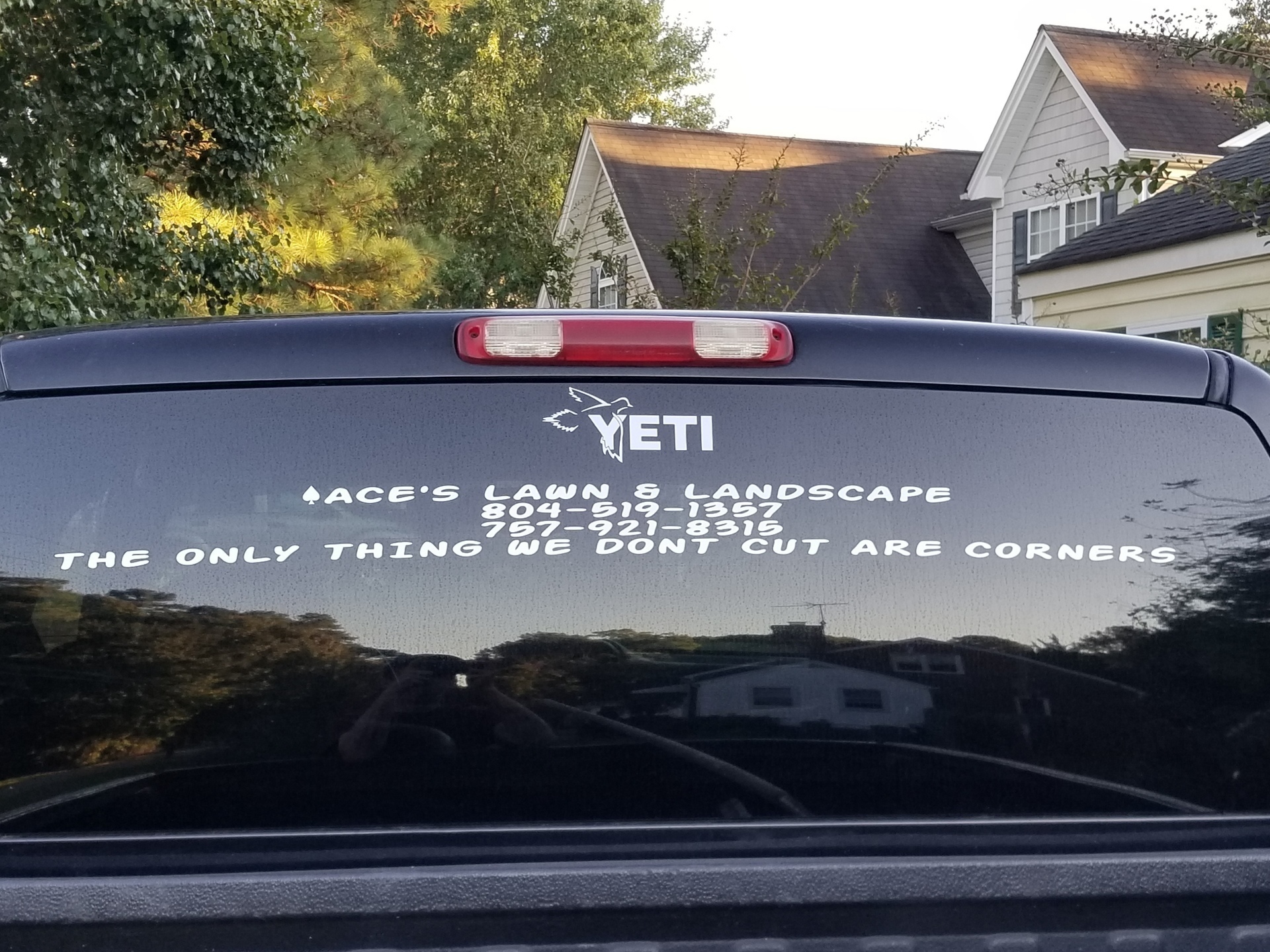 David's photograph of their Vinyl Lettering