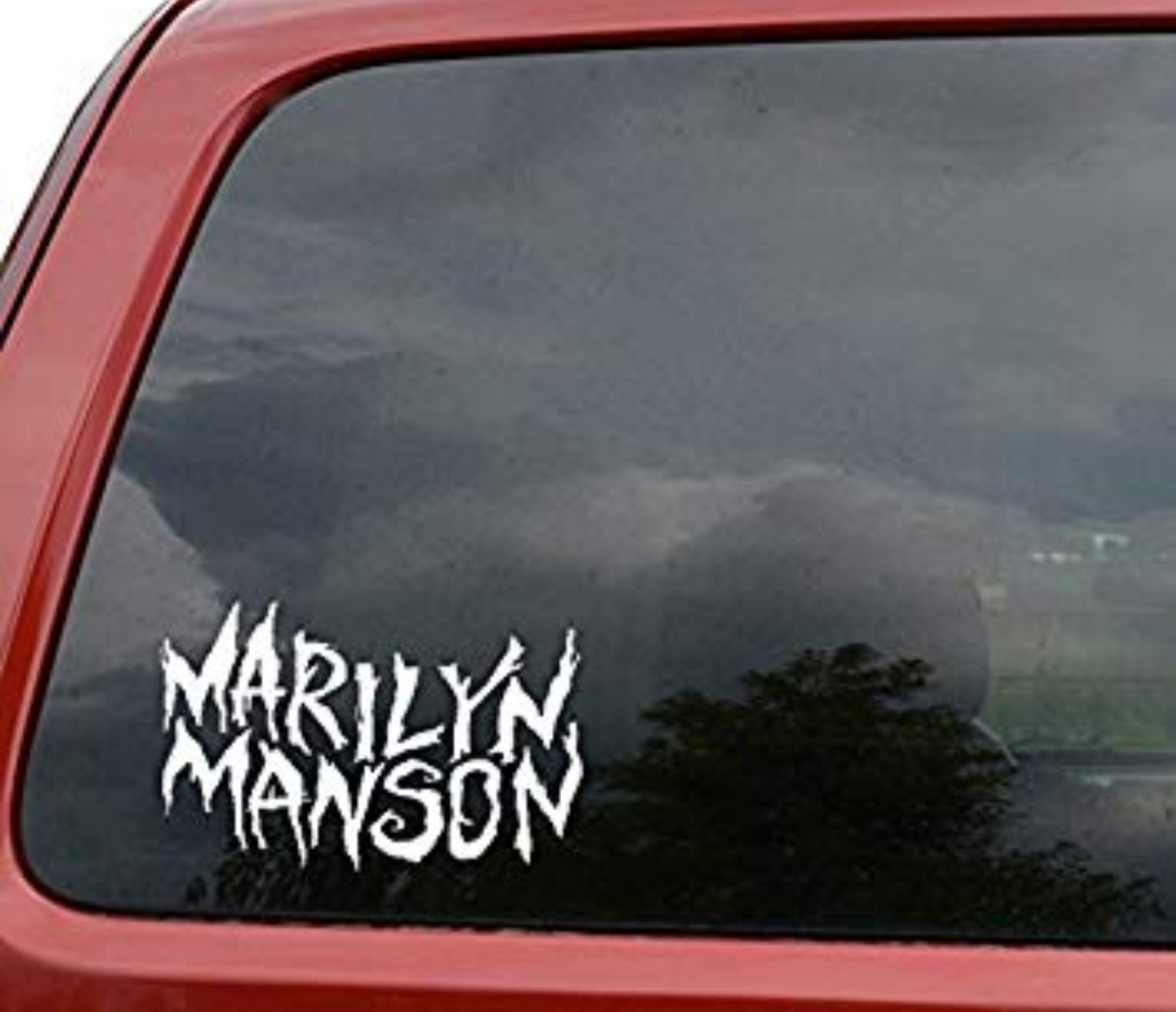 Amanda's photograph of their Marilyn Manson Sticker