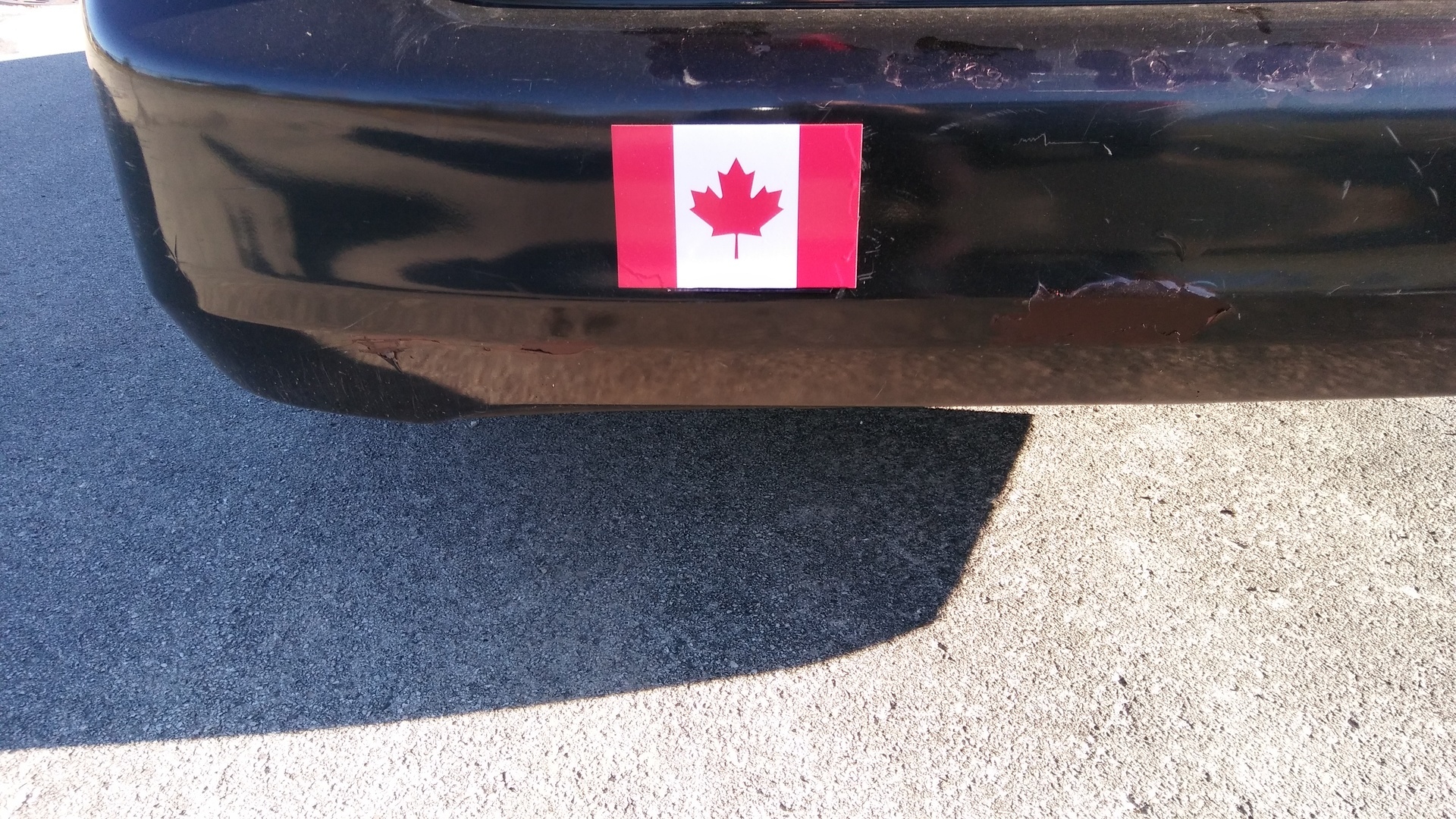 Tom's photograph of their Canada Flag Sticker