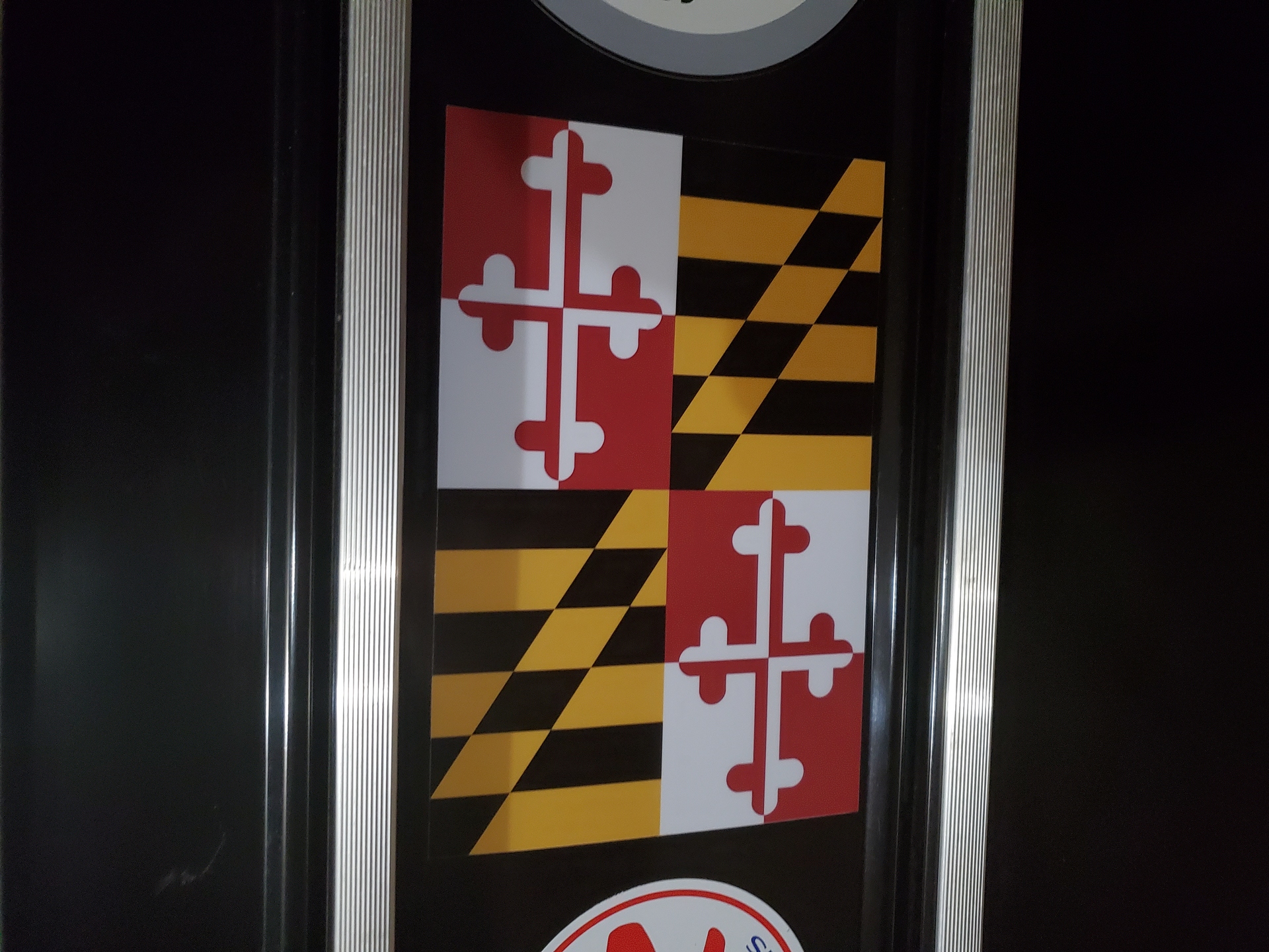 Timothy's photograph of their Maryland Md State Flag Sticker