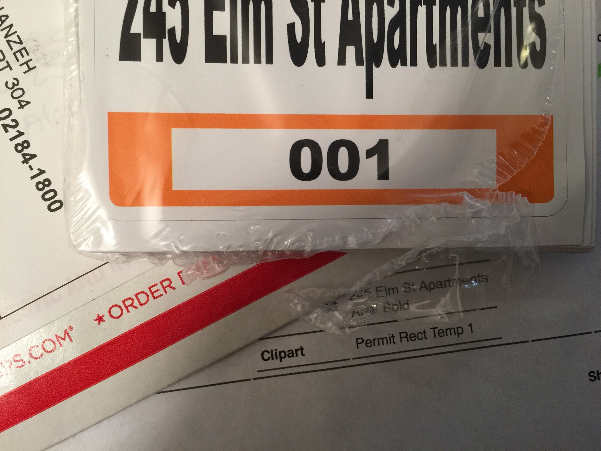 Alaa's photograph of their Rectangle Parking Permit with Your Logo
