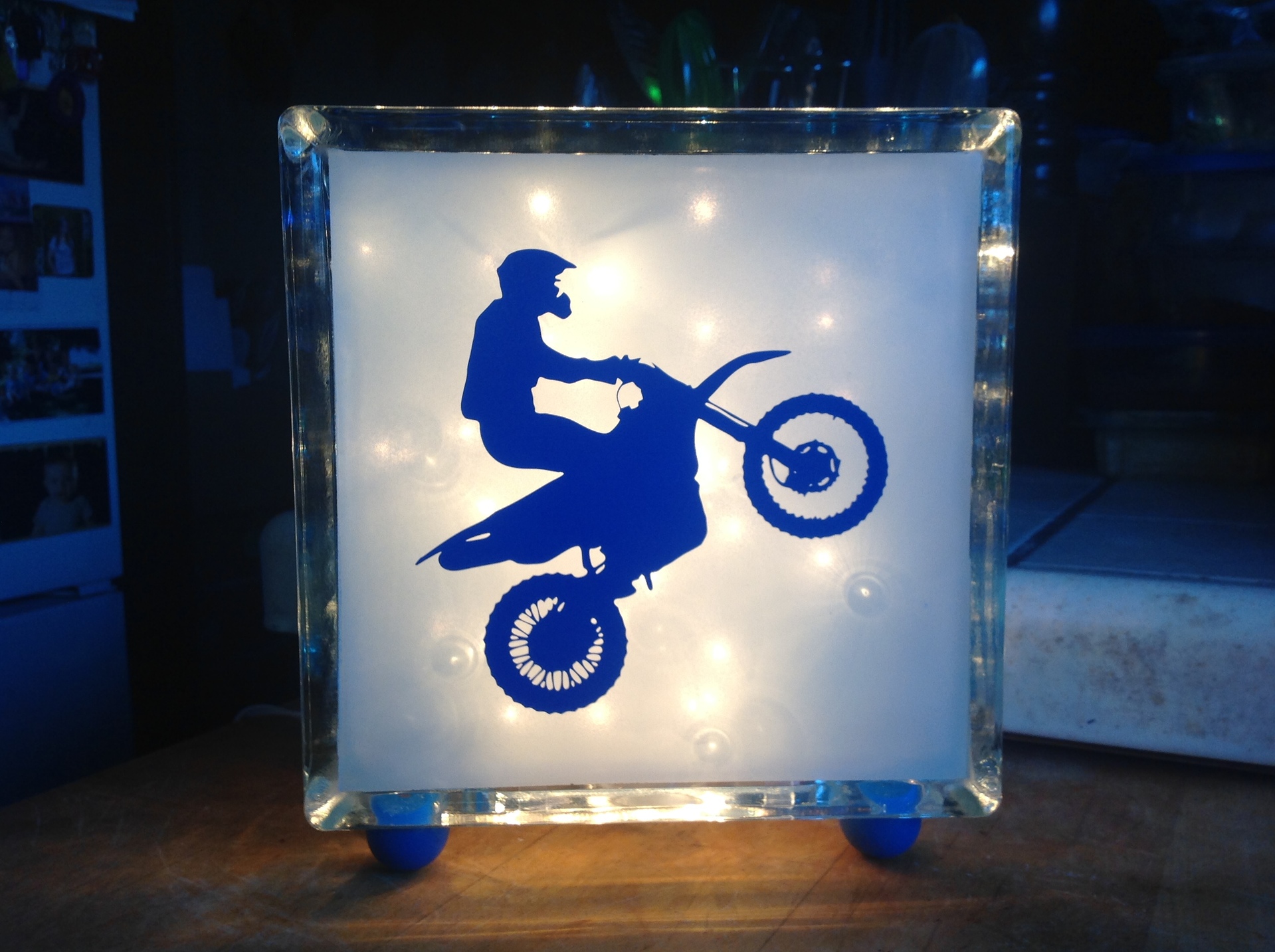 Kathleen's photograph of their Bmx Bicyclist On Bike Sticker