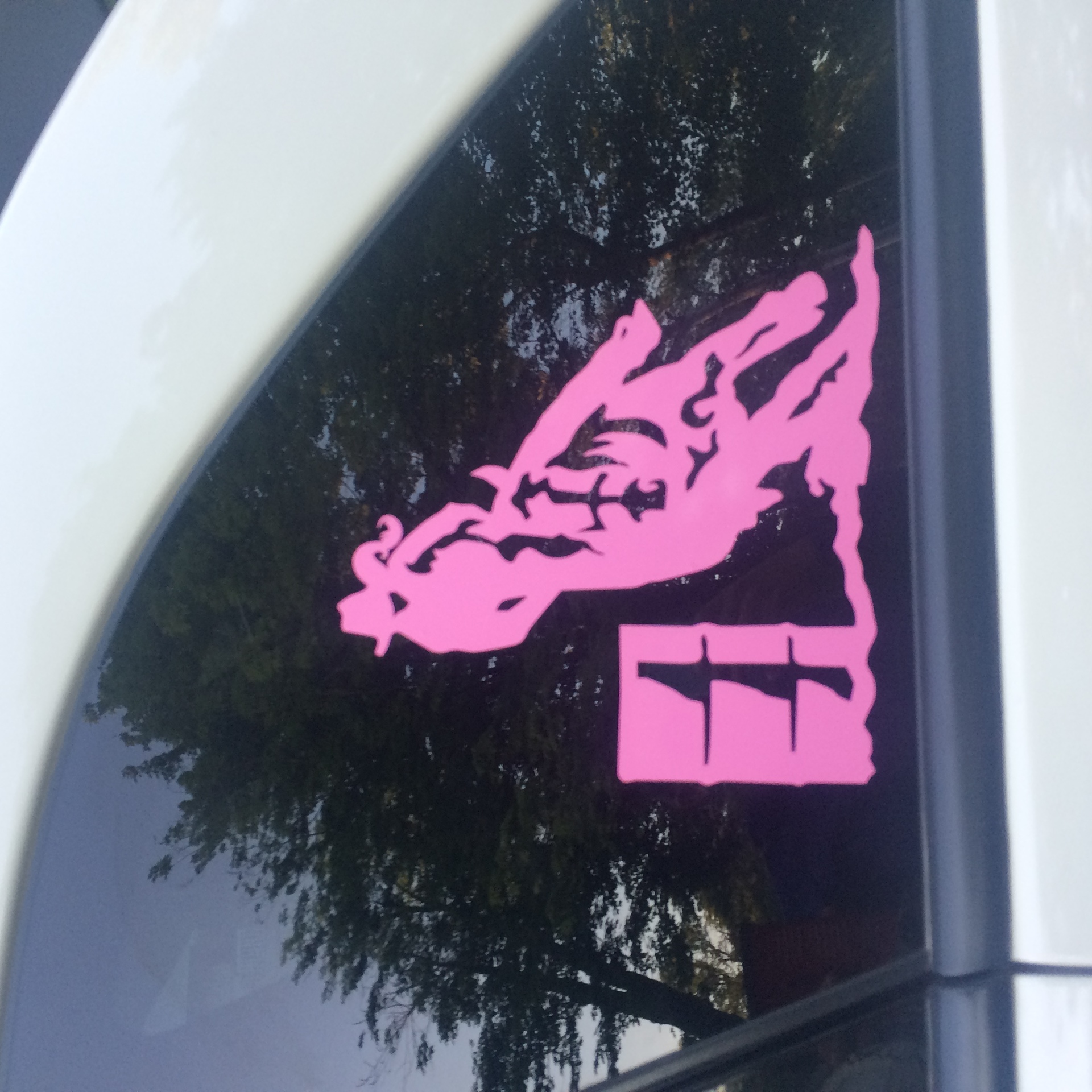 Brenda's photograph of their Cowgirl Rodeo Barrel Racing On A Horse Sticker