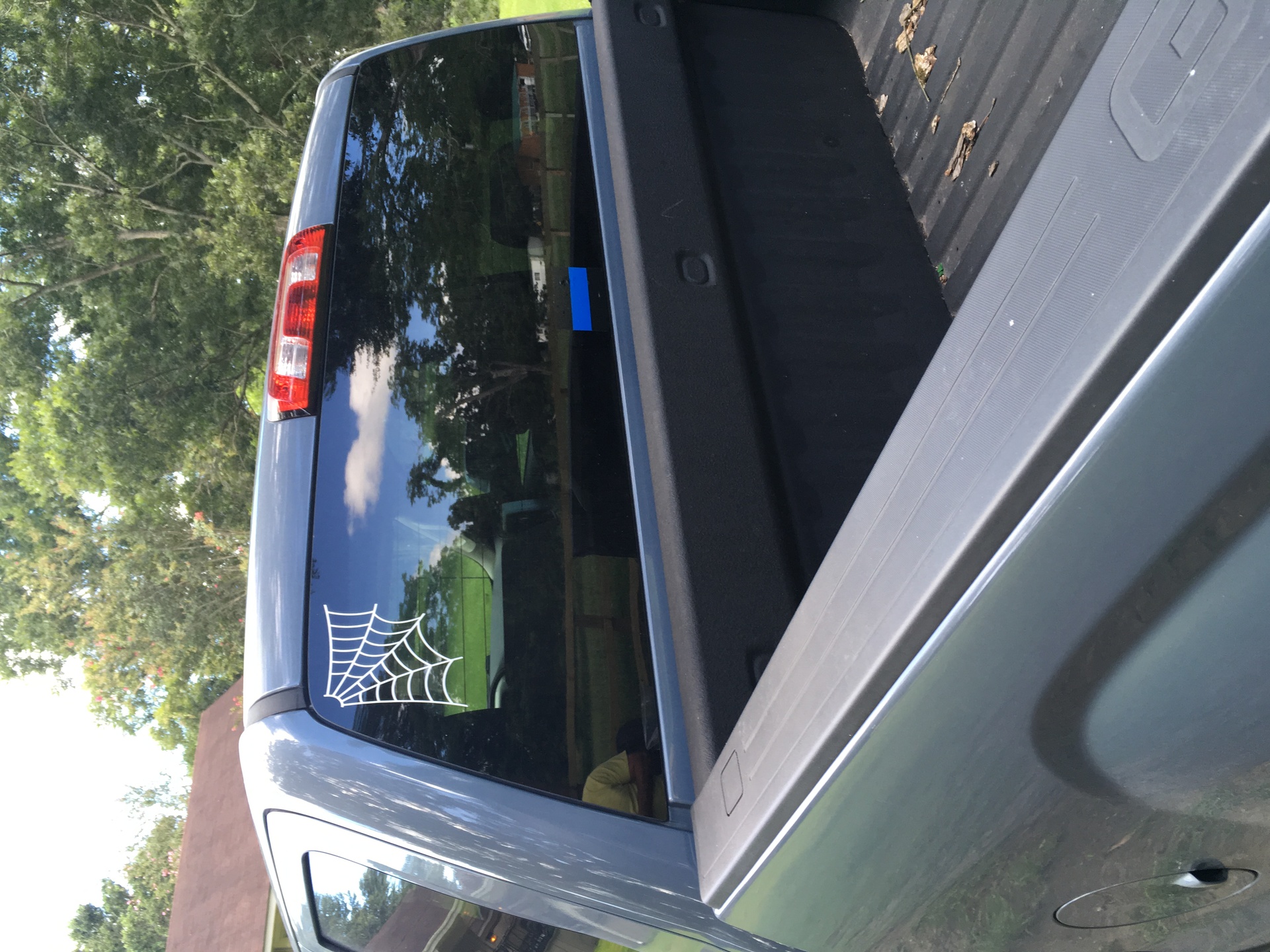 Mark's photograph of their Spider Web Corner Sticker