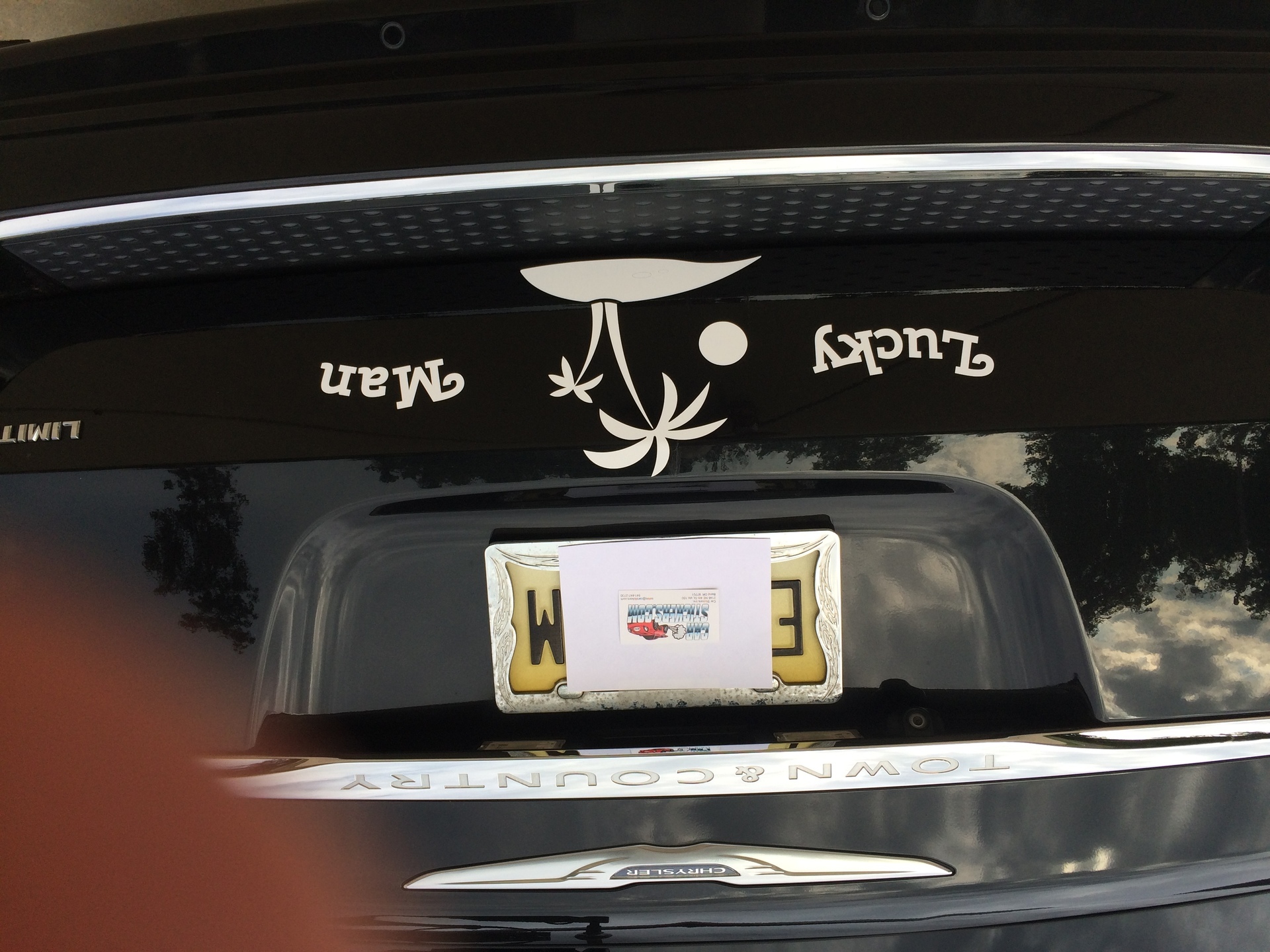 John's photograph of their Palm Tree Beach Scene Sticker