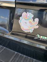 Colleen's review of Flowing Rainbow Mane Unicorn Sticker