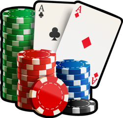 Realistic Casino Chips And Cards Sticker