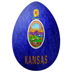 Kansas State Flag Easter Egg Sticker