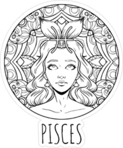 Pisces Artwork Sticker