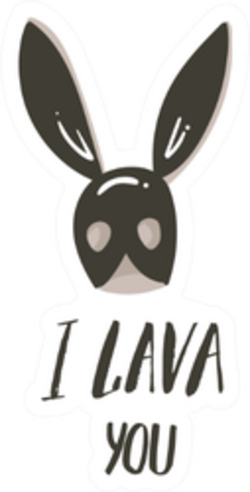 I Lava You Rabbit Sticker