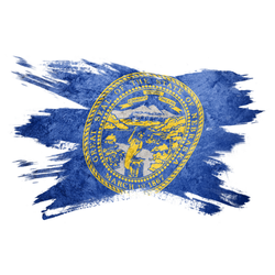 Grunge Nebraska State Flag Nebraska Sticker