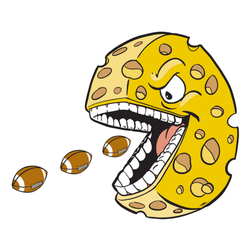 Cartoon Illustration Of A Wisconsin Cheese Wheel Sticker