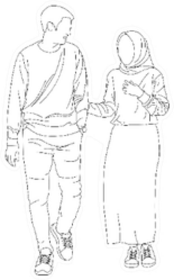 Sweet Muslim Couple Holding Hands Sticker
