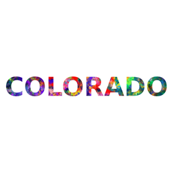 Colorado Colorful Typography Sticker