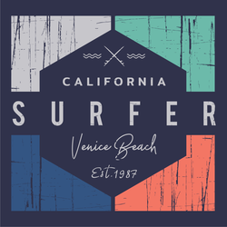 California, Venice Beach Surfer Sticker