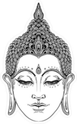 Buddha Face Spiritual Art Sticker