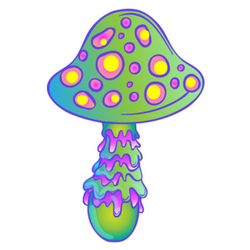 Magic Mushrooms Psychedelic Art Sticker