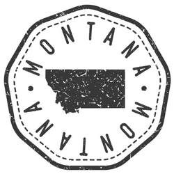 Montana.Badge Vintage Postage Design Sticker