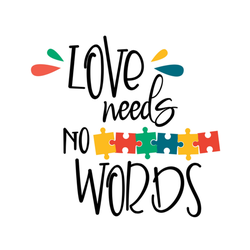 Love Needs No Words Circle Sticker