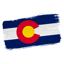 Brush Painted Flag State Of Colorado Sticker