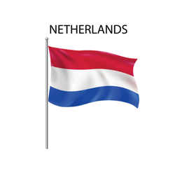 Netherlands Flag Isolated Sticker