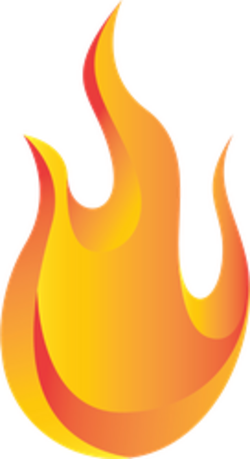 3D Flame Logo Fire Sticker