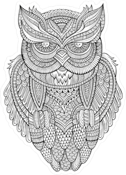 Decorative Ornamental Owl Sticker
