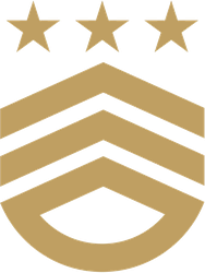3 Stars Military Design Sticker