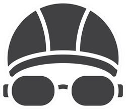 Swimming Hat And Glasses Vector Icon Sticker