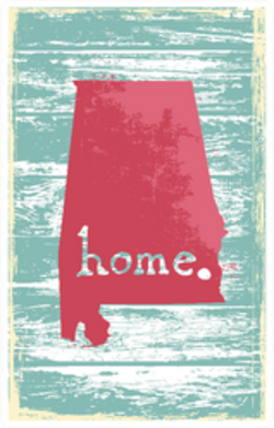 Alabama Nostalgic Rustic Home. Sticker