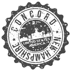 Concord New Hampshire City Skyline Sticker