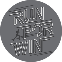 Run For Win Typography Marathon Sticker