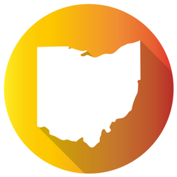 Ohio Gradient Color Banner Sticker