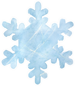 Light Blue Grungy Snowflake Watercolor Sticker