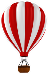 3d Colorful Hot Air Balloon Sticker