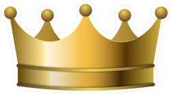 3D Realistic Golden Crown Sticker
