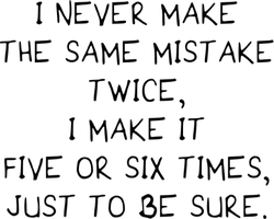 Funny Same Mistake Sticker