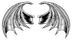 Demon Dragon Wings Sticker