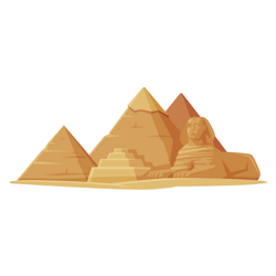 Egypt Pyramid As Famous City Landmark Sticker