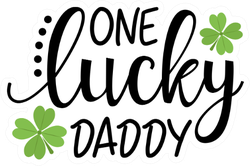 One Lucky Daddy Clover Sticker