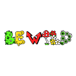 Be Wild Trippy Hippie Lettering Sticker