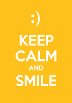 Keep Calm And Smile Sticker