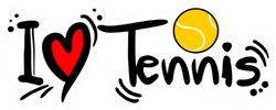 Decorative Tennis Love Sticker