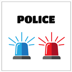 Police Lights Sticker