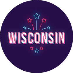 Wisconsin Vintage Lettering Retro Sticker