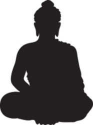 Silhouette Of Sitting Buddha Sticker