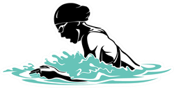 Breast Stroke Female Swimmer Sticker