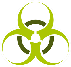 Simple Clean Poison Logo In Green Sticker