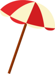 Beach Vacation Umbrella Sticker